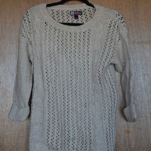 JJ Basico Tan sweater, 3/4 sleeves